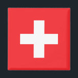 Schweiz Flaggenmagnet Magnet<br><div class="desc">Schweiz Flaggenplatz-Magnet</div>