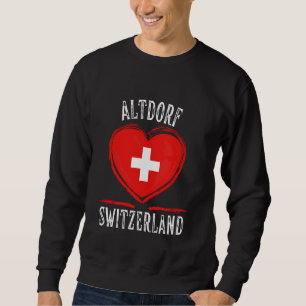Schweiz Flaggenmitte Altdorf Stadt Sweatshirt