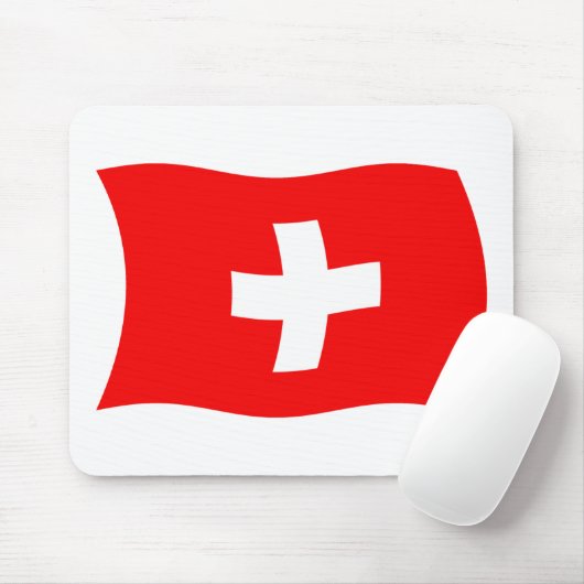 Schweiz Flaggenmousepad Mousepad (Mit Mouse)