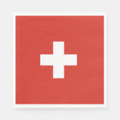 Schweiz Flaggenpapier Napkin Serviette (Vorderseite)