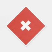 Schweiz Flaggenpapier Napkin Serviette (Ecke)