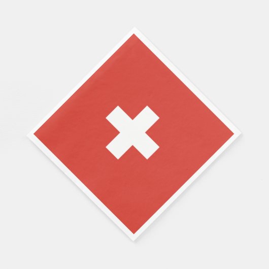 Schweiz Flaggenpapier Napkin Serviette (Ecke)