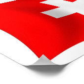 Schweiz Flaggenposter drucken Poster (Ecke)