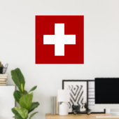 Schweiz Flaggenposter in 3D Poster (Heimbüro)