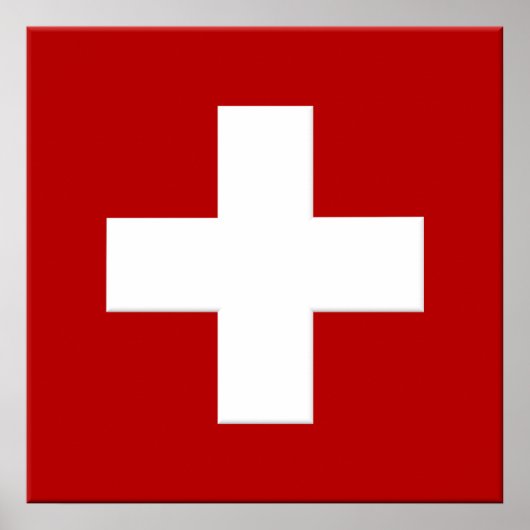 Schweiz Flaggenposter in 3D Poster (Vorne)
