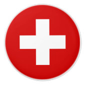 Schweiz - Flaggenqualität Keramikknauf (Vorderseite)