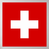 Schweiz - Flaggenqualität Poster (Vorne)