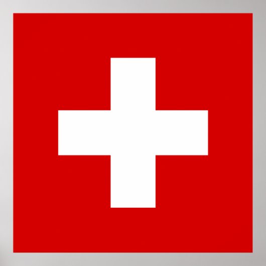 Schweiz - Flaggenqualität Poster (Vorne)