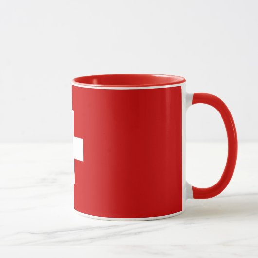 Schweiz - Flaggenqualität Tasse (Rechts)