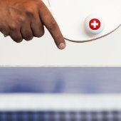 Schweiz - Flaggenqualität Tischtennisball (Schaufel)