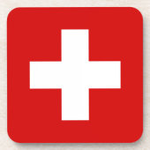 Schweiz - Flaggenqualität Untersetzer (Vorderseite)