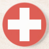 Schweiz-Flaggentelefone Getränkeuntersetzer (Vorne)