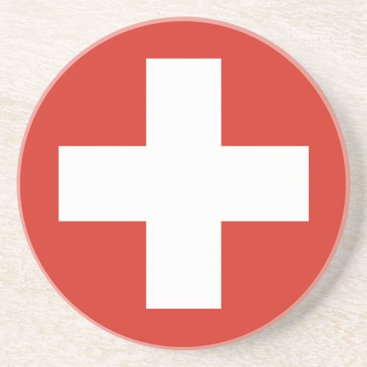 Schweiz-Flaggentelefone Getränkeuntersetzer (Vorne)