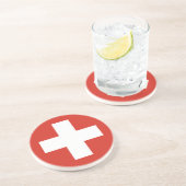 Schweiz-Flaggentelefone Getränkeuntersetzer (Seite)