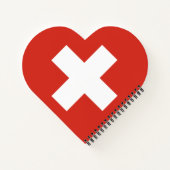 Schweiz-Flaggentelefone Notizblock (Rückseite)