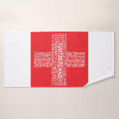 Schweiz Flaggenwortwolke Badehandtuch (Badehandtuch)