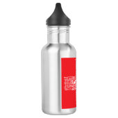 Schweiz Flaggenwortwolke Edelstahlflasche (Links)