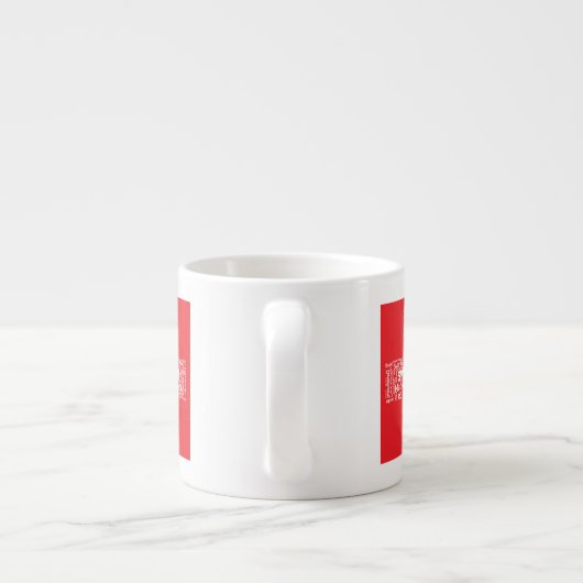 Schweiz Flaggenwortwolke Espressotasse (Rückseite)