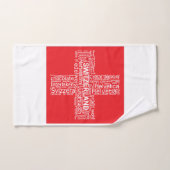 Schweiz Flaggenwortwolke Handtuch (Handtuch)
