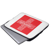 Schweiz Flaggenwortwolke Laptopschutzhülle (Vorne Knopf)