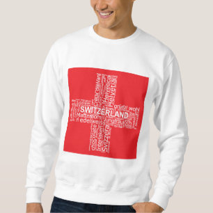 Schweiz Flaggenwortwolke Sweatshirt