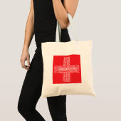 Schweiz Flaggenwortwolke Tragetasche (Vorderseite (Produkt))