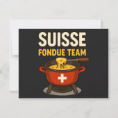 Schweiz Fondue Team Einladung (Rückseite)