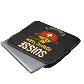 Schweiz Fondue Team Laptopschutzhülle (Vorne Knopf)