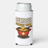 Schweiz Fondue Team Selters Dosenkühler (Seltzer Vorderseite)