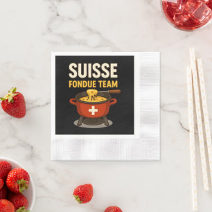Schweiz Fondue Team Serviette