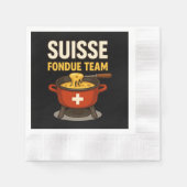 Schweiz Fondue Team Serviette (Vorderseite)