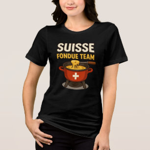 Schweiz Fondue Team Tri-Blend Shirt