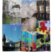 Schweiz FotoCollage Duschvorhang (Vorderseite)