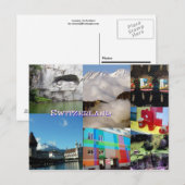 Schweiz FotoCollage Postkarte (Vorne/Hinten)