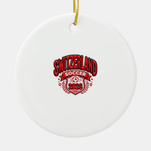 Schweiz Fußball 2026 Fußball Fett Land Typogr Keramik Ornament