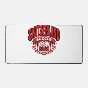 Schweiz Fußball 2026 Fußball Fett Land Typogr Schreibtischunterlage