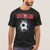 Schweiz Fußball Fans - Schweizer Fußball in Cracke T-Shirt (Vorderseite)