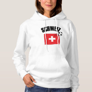 Schweiz Fussball Schweiz Fußballflagge Hoodie