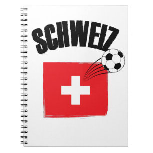 Schweiz Fussball Schweiz Fußballflagge Notizblock