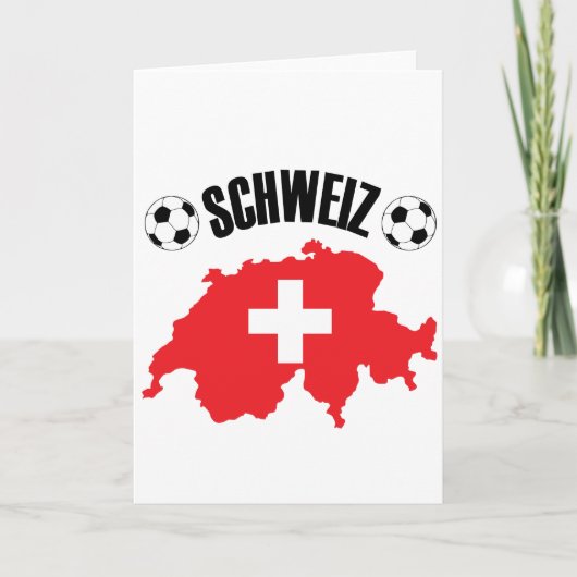 Schweiz Fussball Schweiz Karte (Vorderseite)