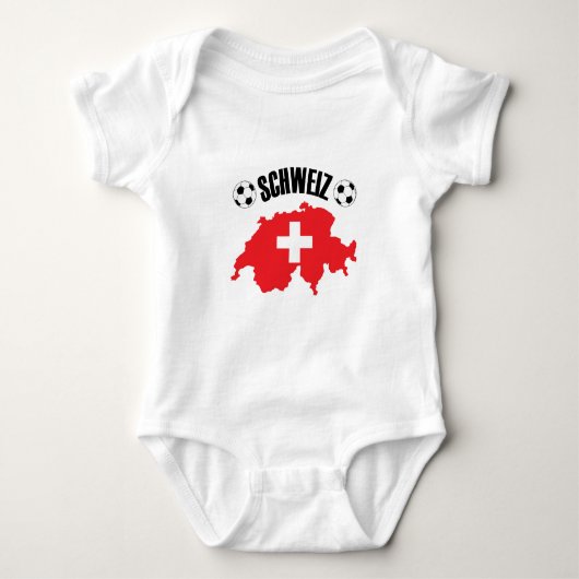 Schweiz Fussball Schweiz Karte Baby Strampler (Vorderseite)