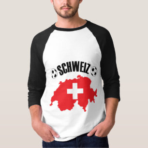 Schweiz Fussball Schweiz Karte T-Shirt