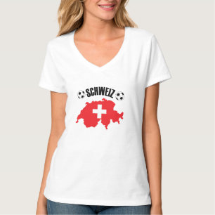 Schweiz Fussball Schweiz Karte T-Shirt