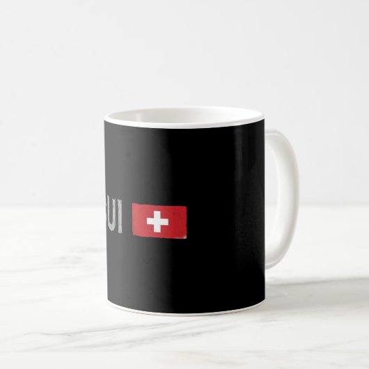 Schweiz Fußball-Shirt Schweizer Flagge Kaffeetasse (VorderseiteRechts)