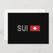 Schweiz Fußball-Shirt Schweizer Flagge Postkarte (Vorne/Hinten)