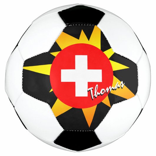 Schweiz Fußball und Schweizer Flagge / BANG (Vorderseite)