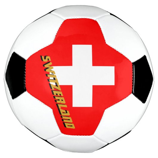 Schweiz Fußball und Schweizer Flagge / Sport (Gedreht)