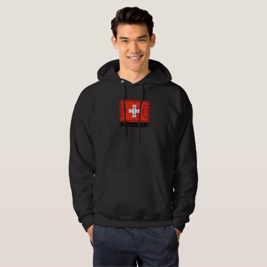 Schweiz Fußballfeld Landesflagge Schweizer Preis Hoodie (Vorne ganz)