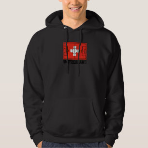 Schweiz Fußballfeld Landesflagge Schweizer Preis Hoodie