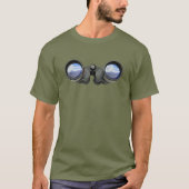 Schweiz Gebirgskette Binoculars T-Shirt (Vorderseite)